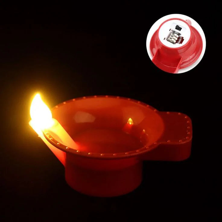 12 Water Sensor Diyas for Decoration | Kids & Pets Friendly