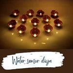 12 Water Sensor Diyas for Decoration | Kids & Pets Friendly