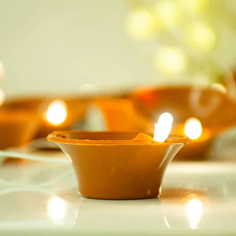 12 Water Sensor Diyas for Decoration | Kids & Pets Friendly