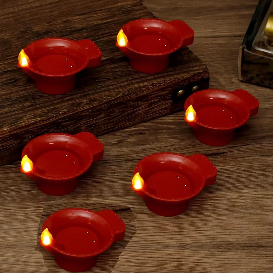 12 Water Sensor Diyas for Decoration | Kids & Pets Friendly