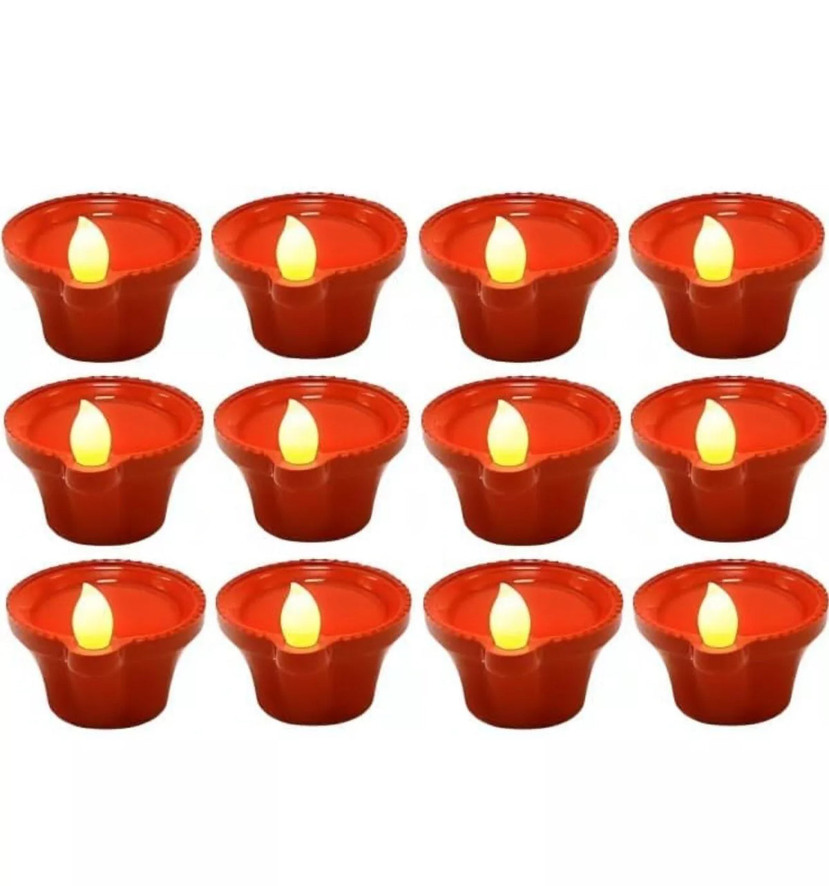 12 Water Sensor Diyas for Decoration | Kids & Pets Friendly
