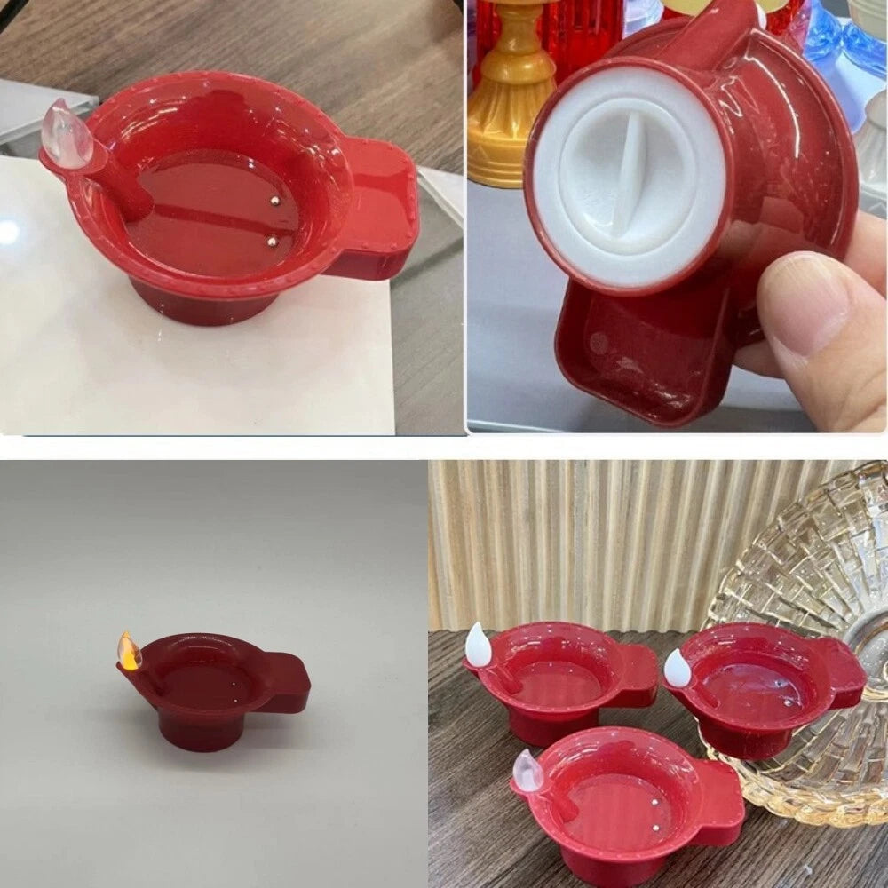 12 Water Sensor Diyas for Decoration | Kids & Pets Friendly