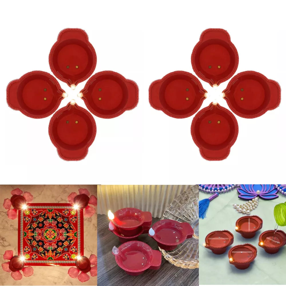 12 Water Sensor Diyas for Decoration | Kids & Pets Friendly